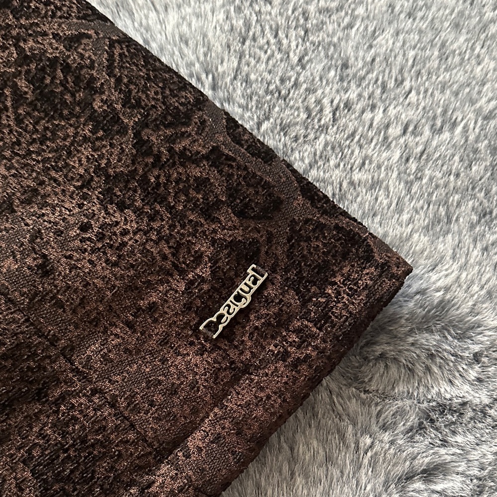 Desigual Brown Textured A-Line Trench Coat - Picture 2 of 5